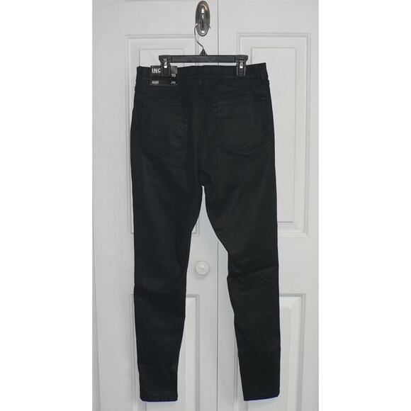 INC International Concepts Womens Mid-Rise Coated Skinny Jeans Black 10/30 $70 - Picture 7 of 8